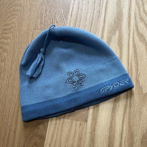 SPYDER Unisex Blue Beanie/Hat with Tassle